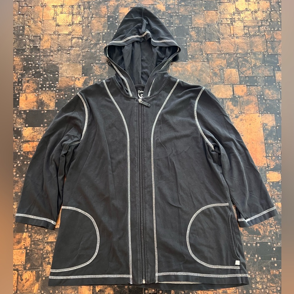 Black Hooded Women's Jacket